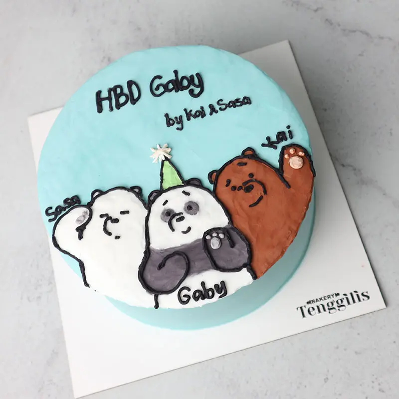 Kue Tart Kartun We Bare Bear